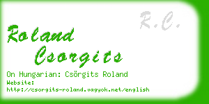 roland csorgits business card