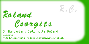 roland csorgits business card